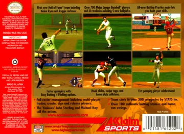 All-Star Baseball 2001 (USA) box cover back